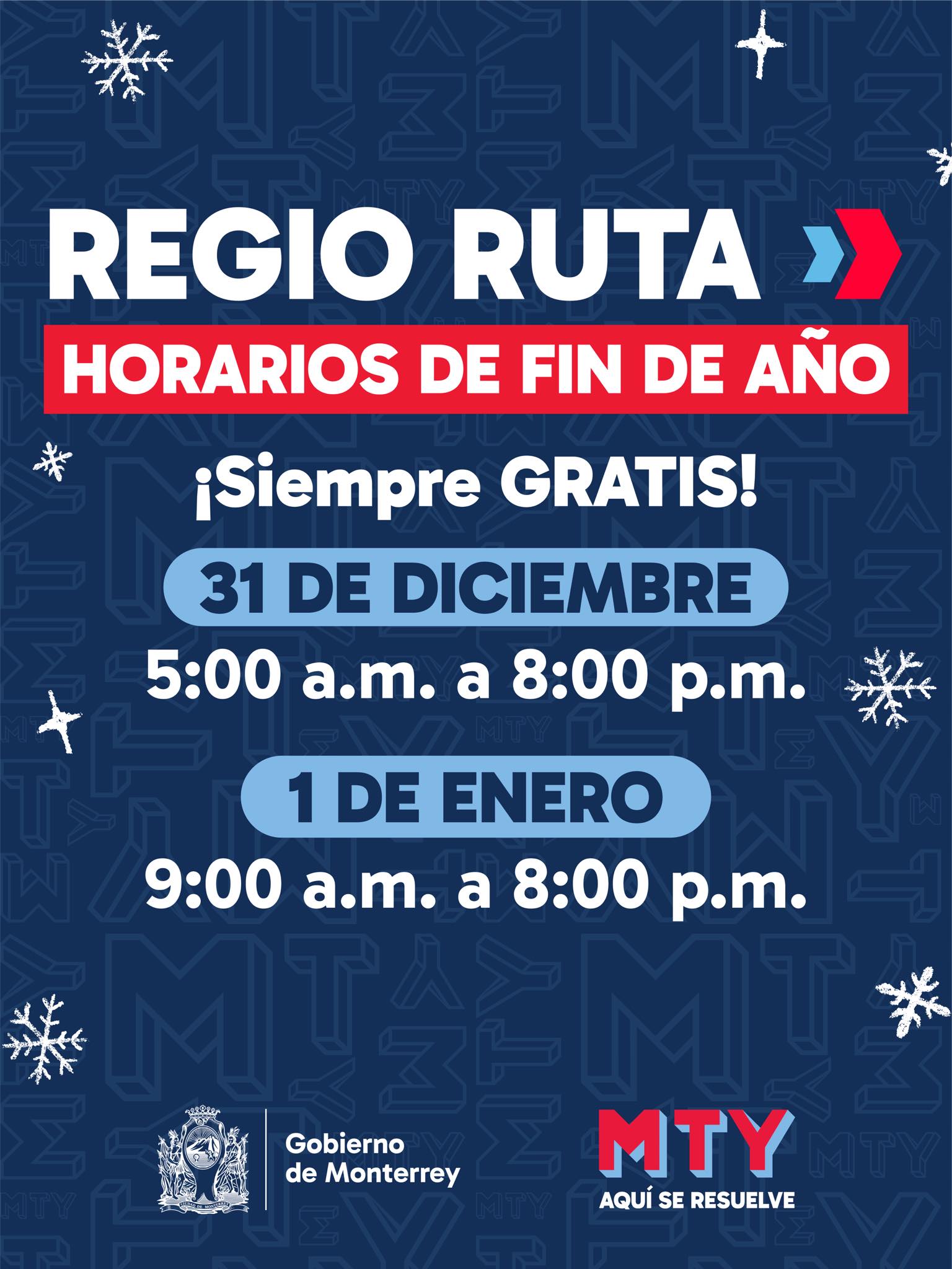 Gobierno - Planea tus trayectos de fin de año con la Regio Ruta. Viaja ...