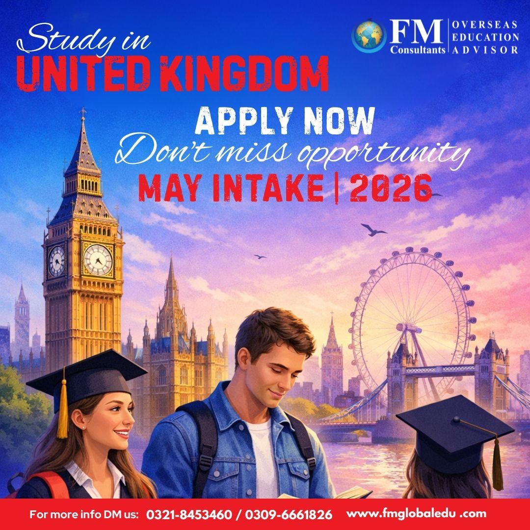 FM - 🇬🇧 Study in the UK Applications for May 2026 intake are now open ...