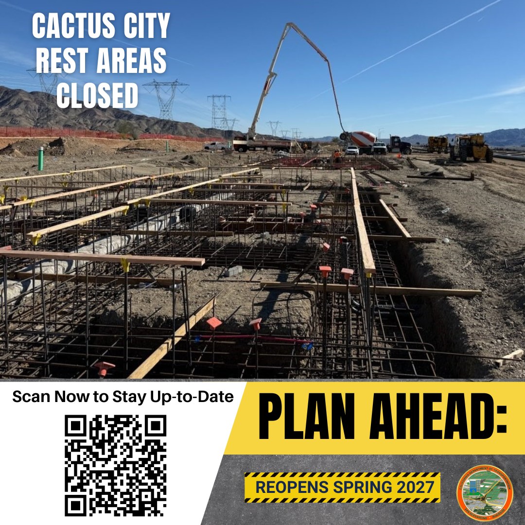 Caltrans - RIV: I-10 Reconstruction Cactus City Rest Area. 🚨EB/WB I-10 ...
