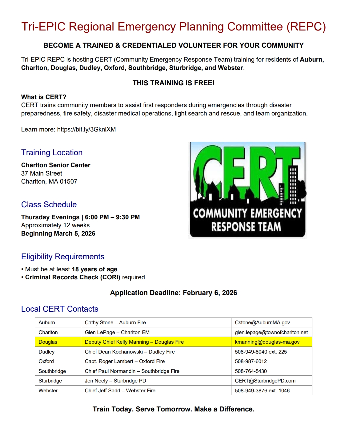 Town - Interested in becoming a trained and credentialed volunteer? We ...