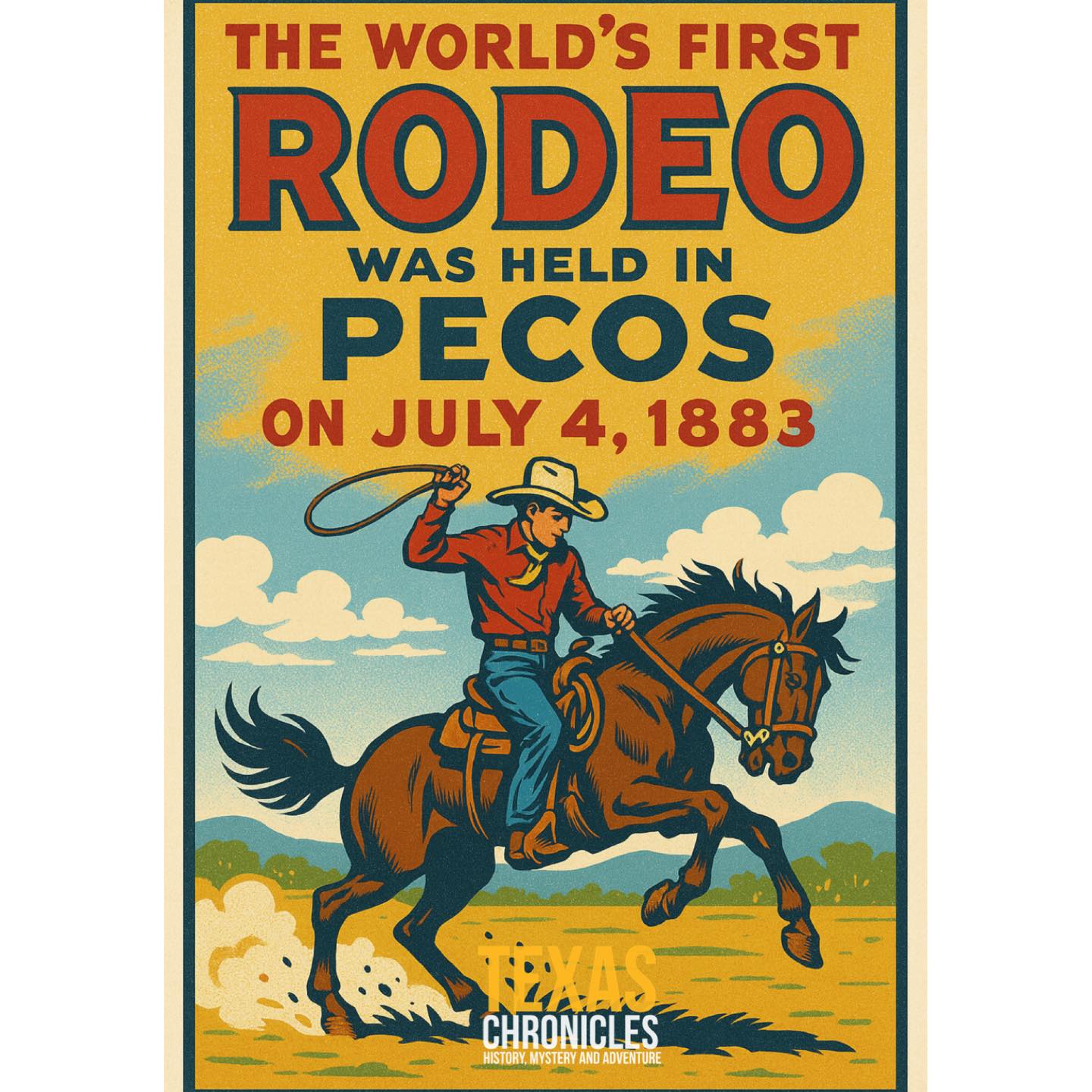 Texas - Did you know? The world’s first rodeo was held in Pecos ,Texas ...