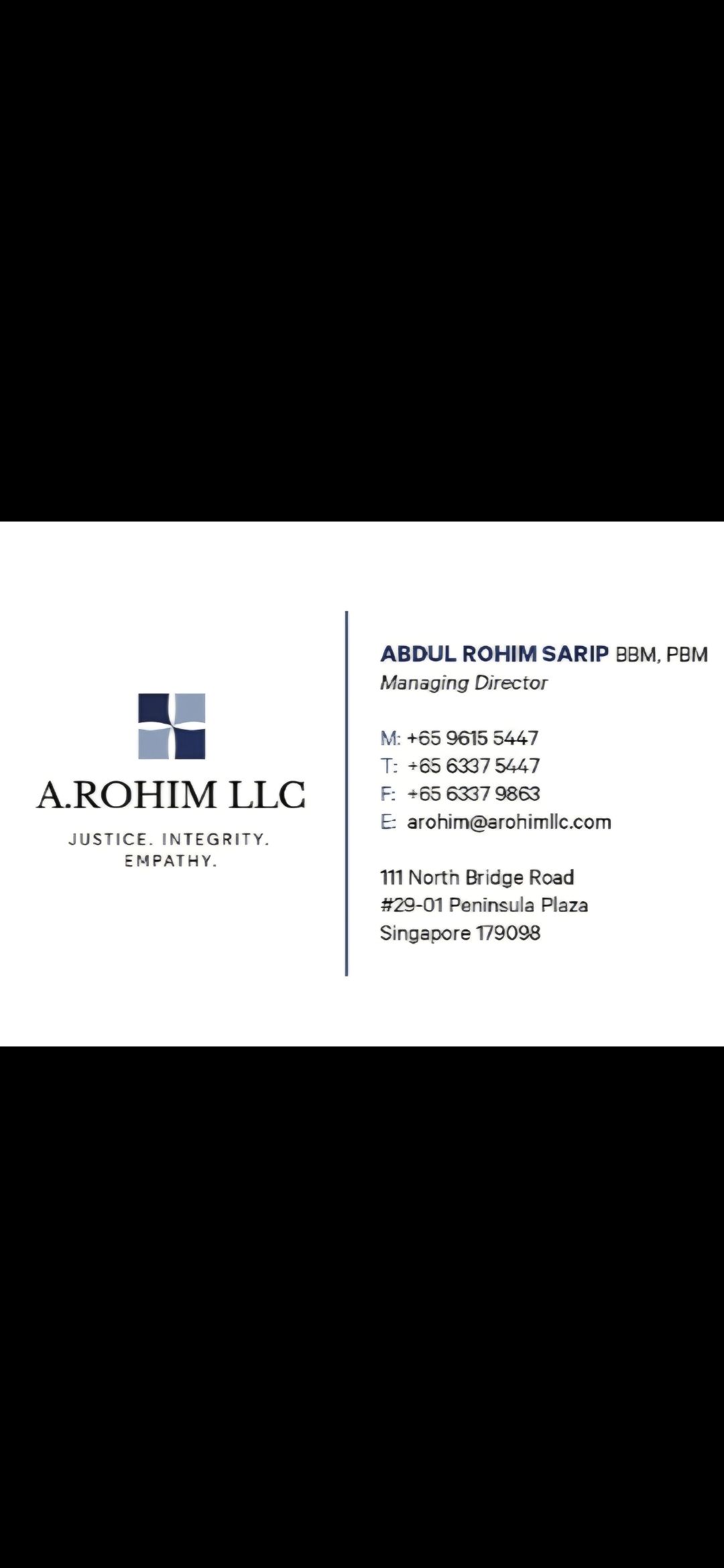 A Rohim Noor Lila LLP | Singapore Singapore