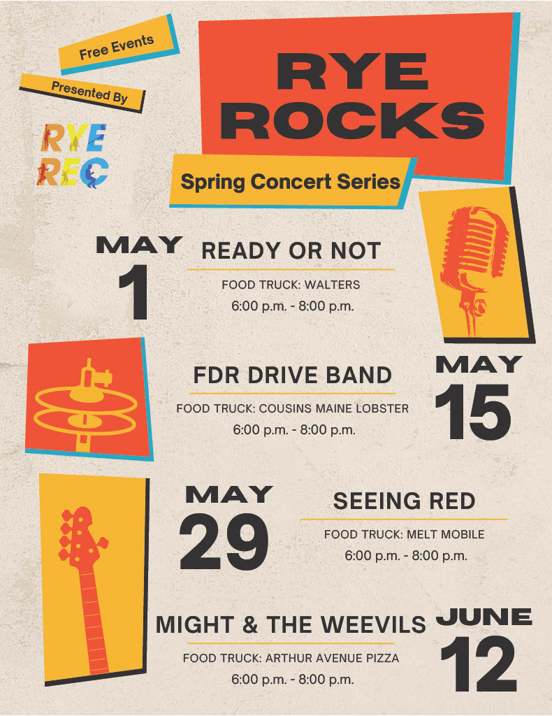 2026 Rye Rocks Concert Series, May 1st with Ready or Not