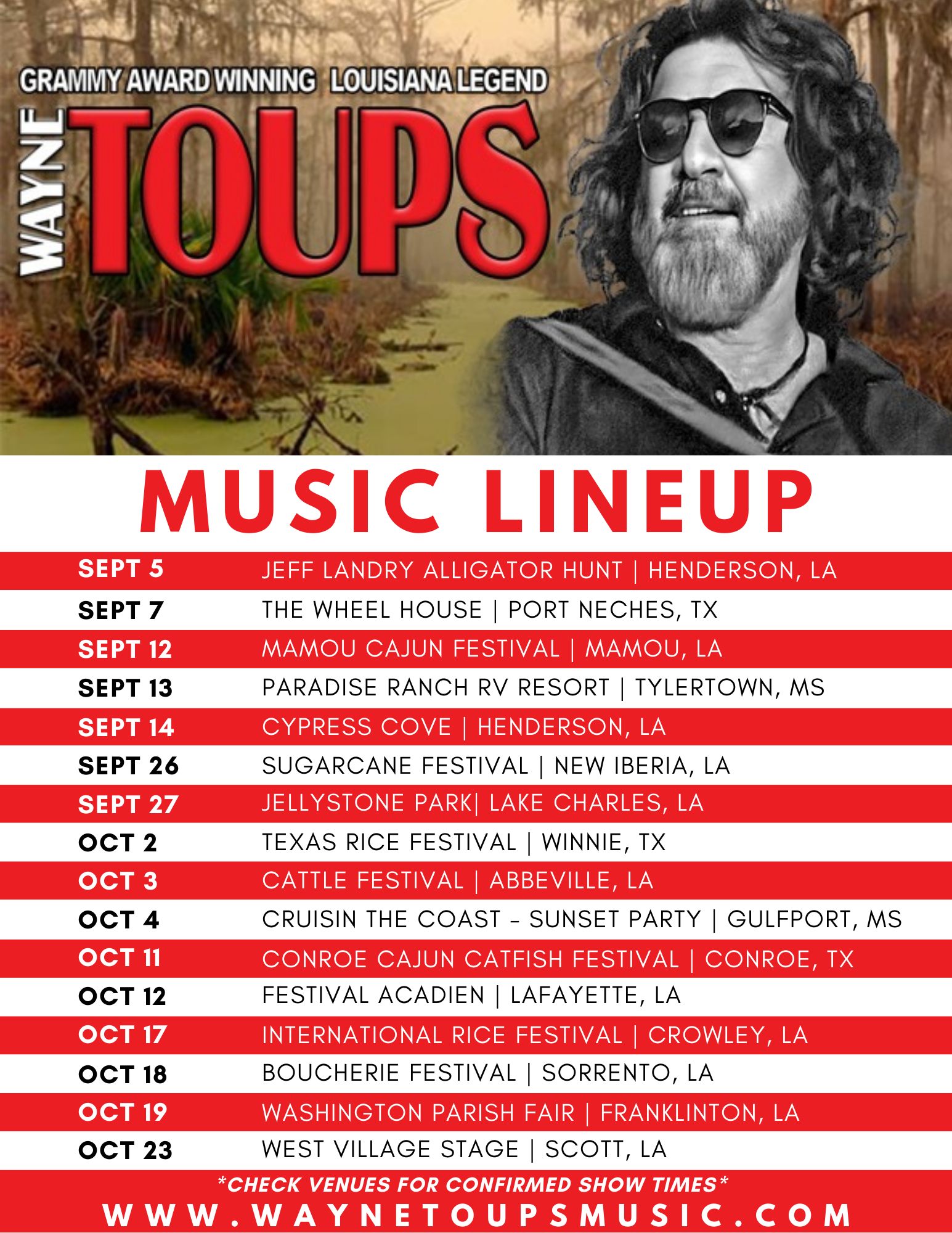 JUNE & JULY 2026 MUSIC LINEUP with Grammy Award Winning Wayne