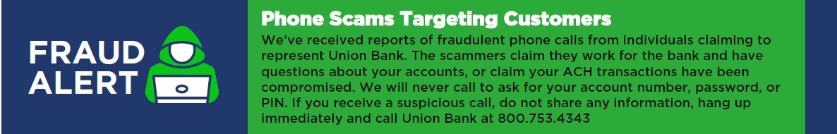 Union - Fraud Alert: Scammers are making calls claiming to be from ...