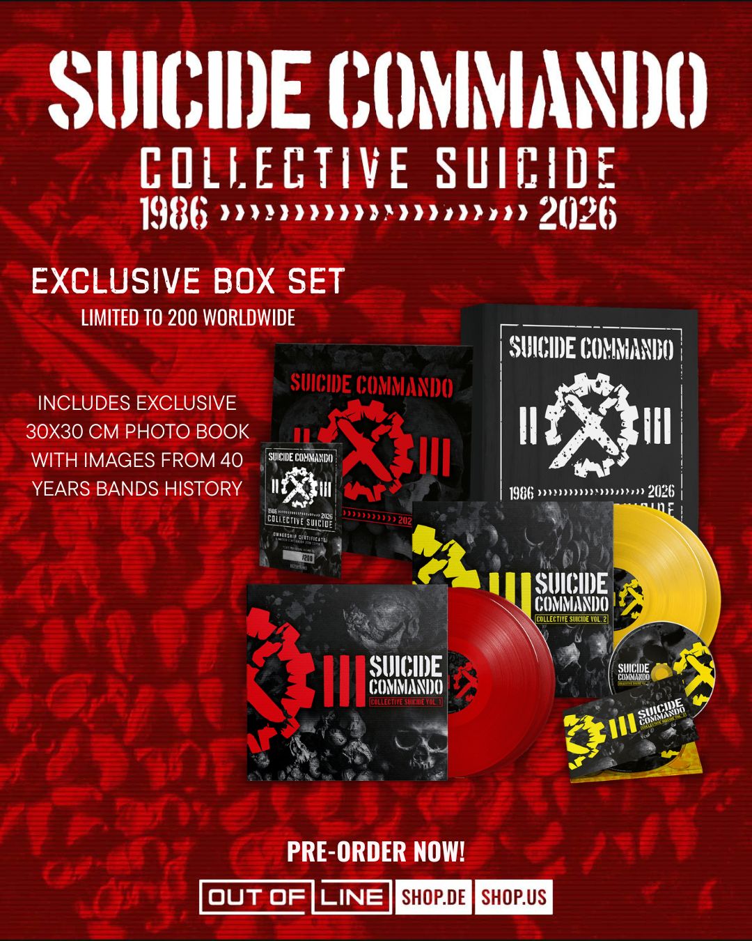 Here you go  4 decades of SUICIDE COMMANDO ! Collective Suicide