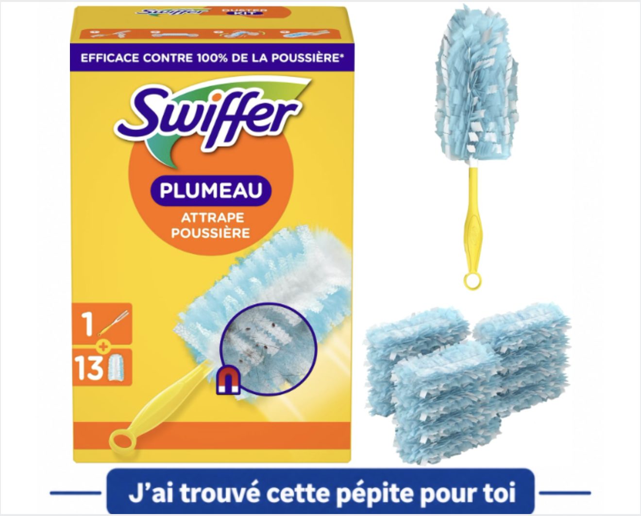Recharge Plumeaux Super U Kit Plumeau électrostatique Kit 30 Recharges Plumeau Auauraintt - Manches Télescopique Et Fixe Pour Poussière Electrostatique Swiffer Duster Plumeau Pour Poussière