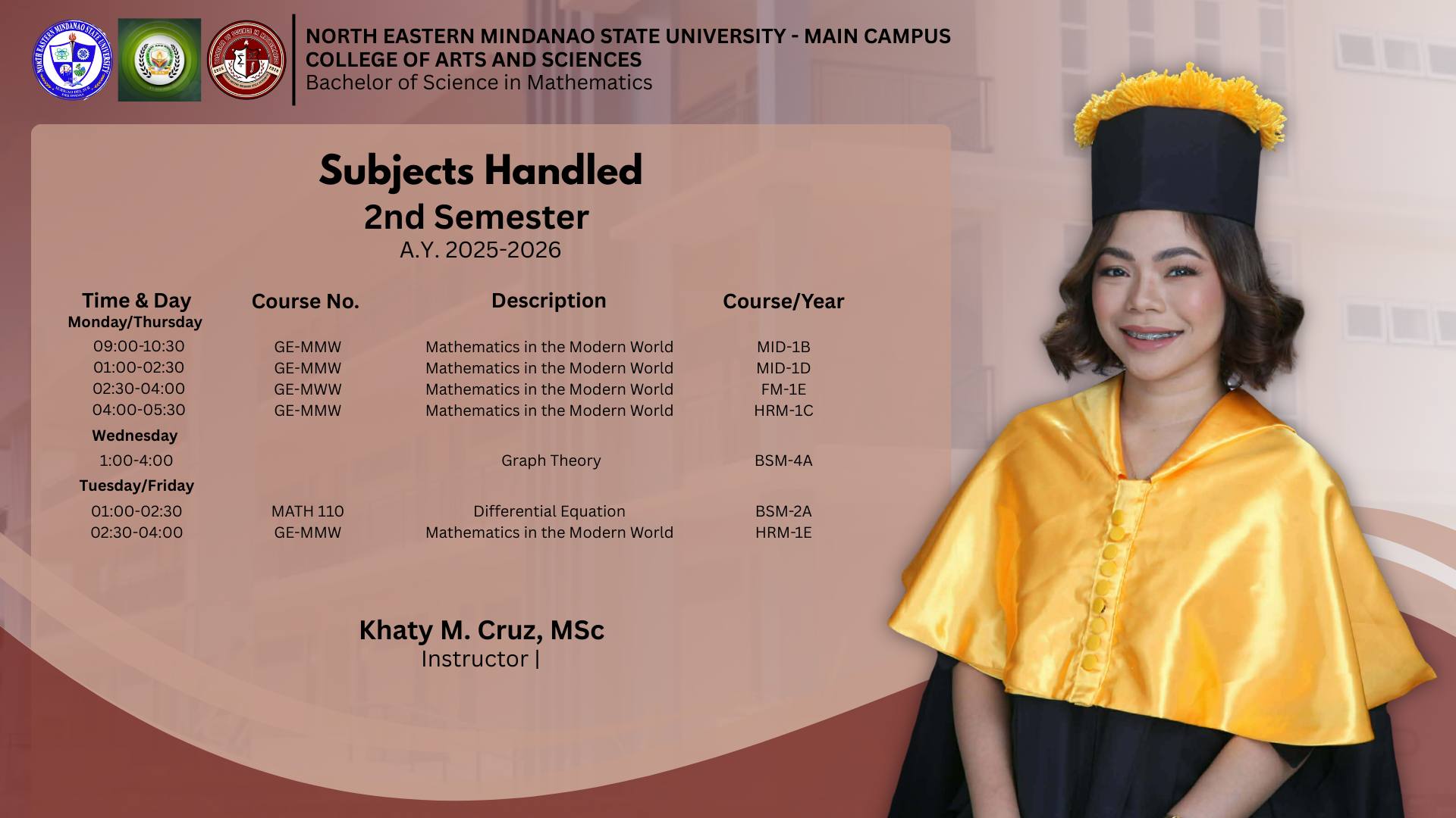 📌 BS... - NEMSU Tandag - Bachelor of Science in Mathematics | Facebook