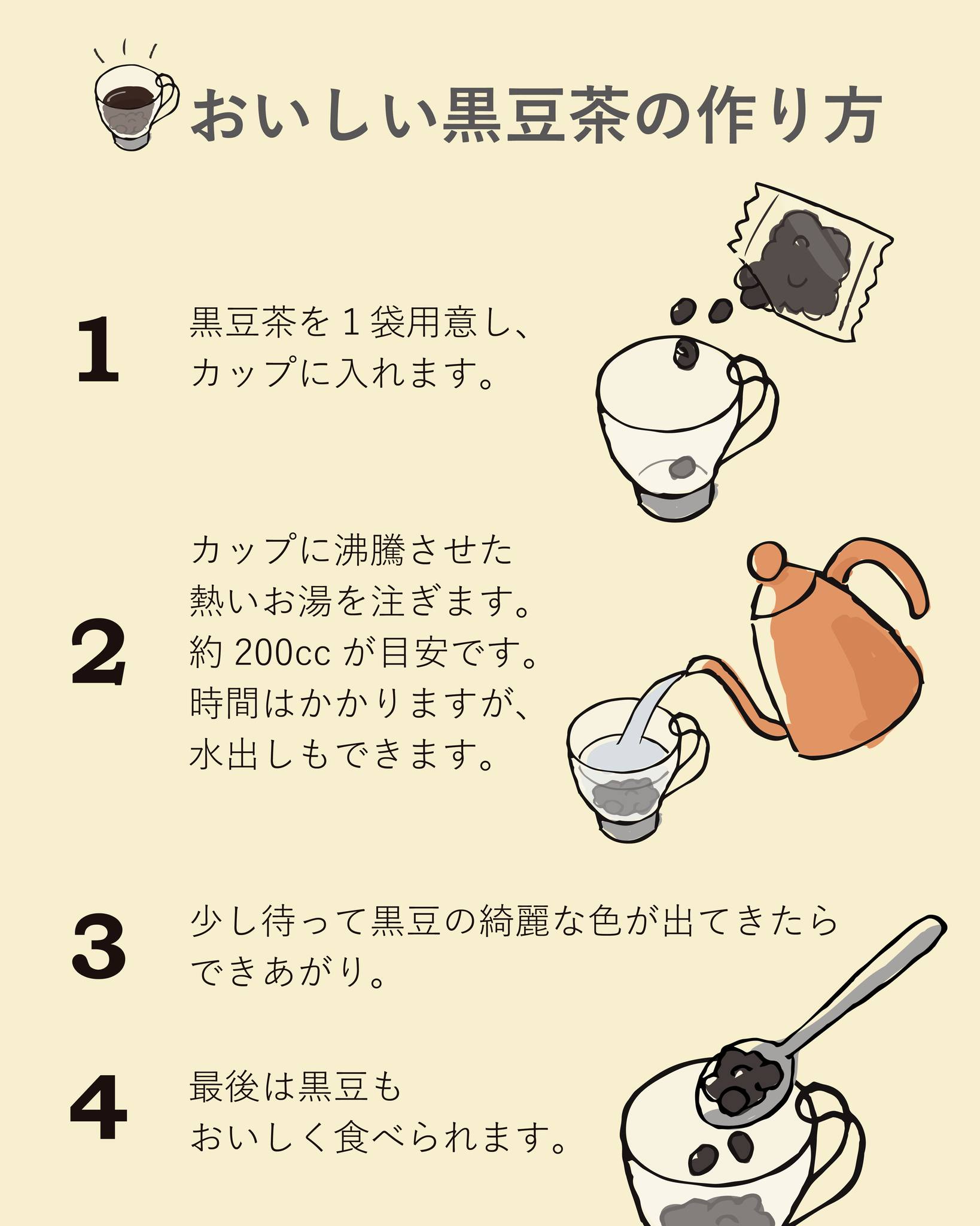黒豆 茶 の 作り方