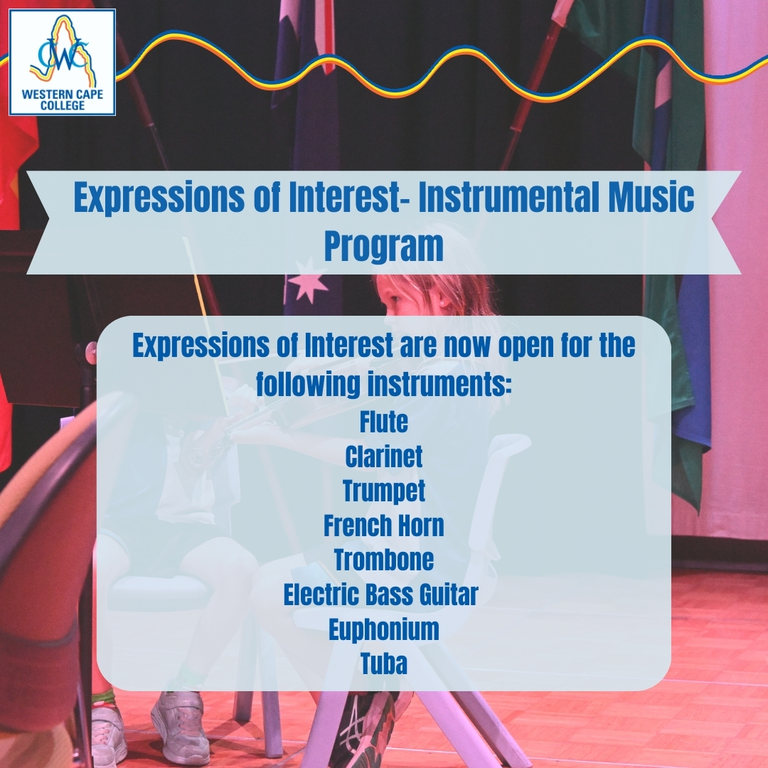 Western - 🎵 Instrumental Music 2026 – Years 3 to 12 🎵 Miss Pofandt is ...