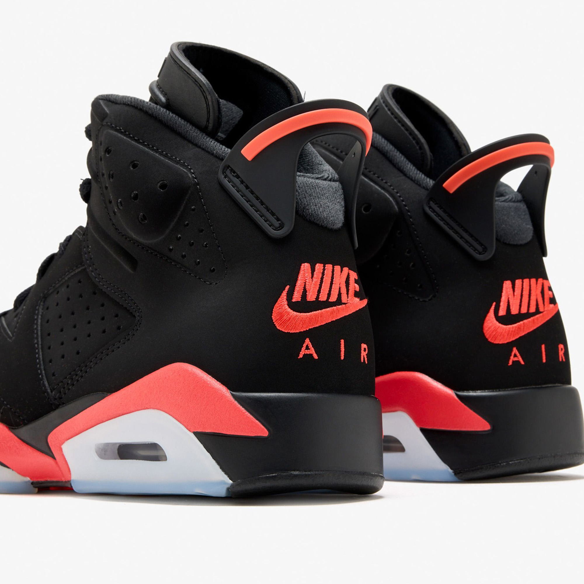 Official retailer photos of the Air Jordan 6 “Reverse Infrared 