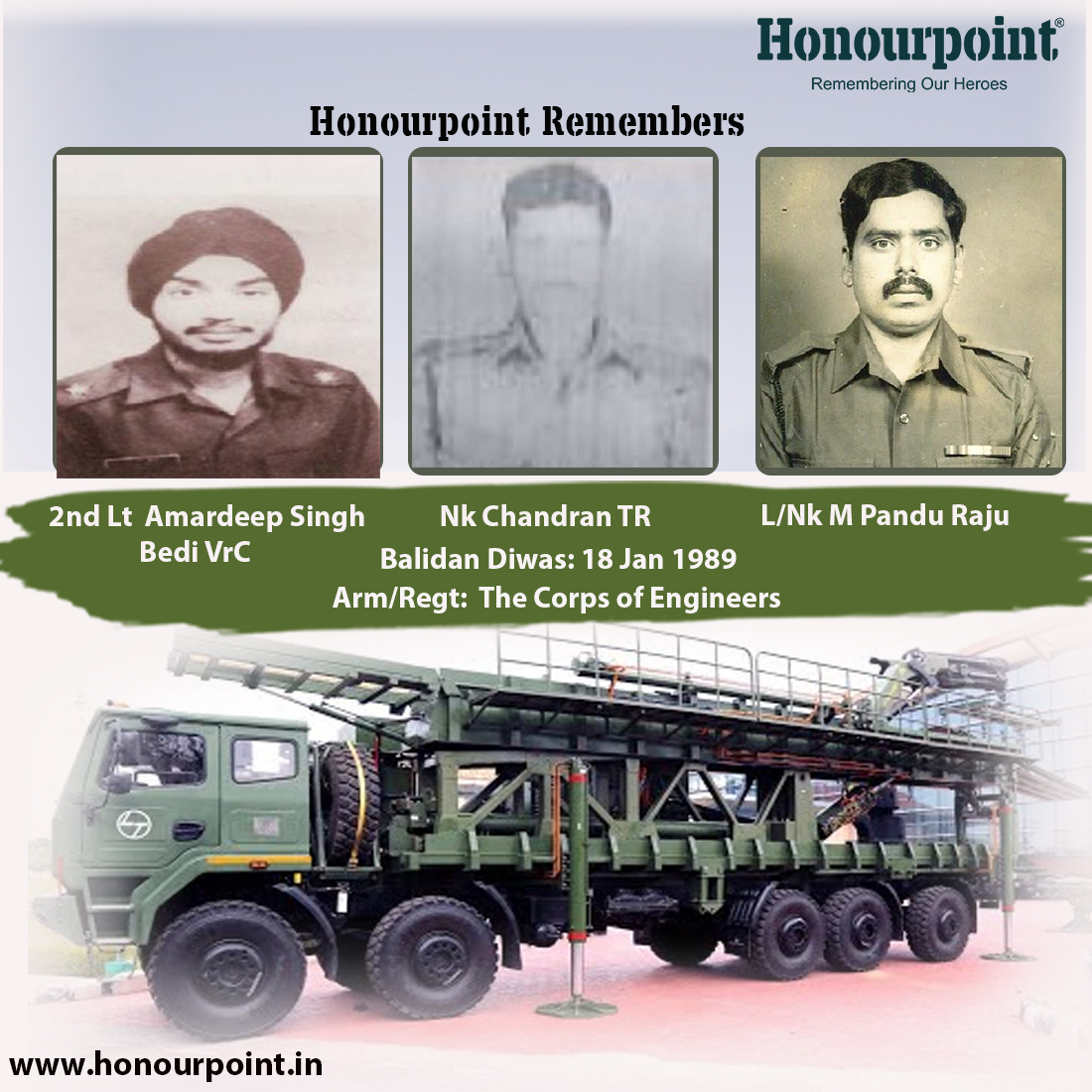 Honourpoint - #Honourpoint remembers 2nd Lt Amardeep Singh Bedi, the # ...