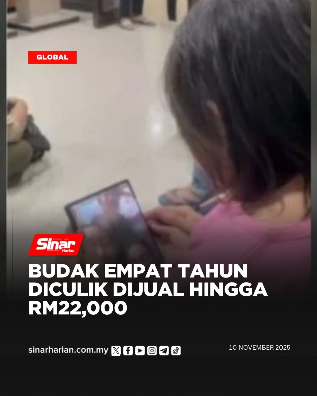 Sinar - Seorang kanak-kanak perempuan berusia empat tahun, Bilqis ...