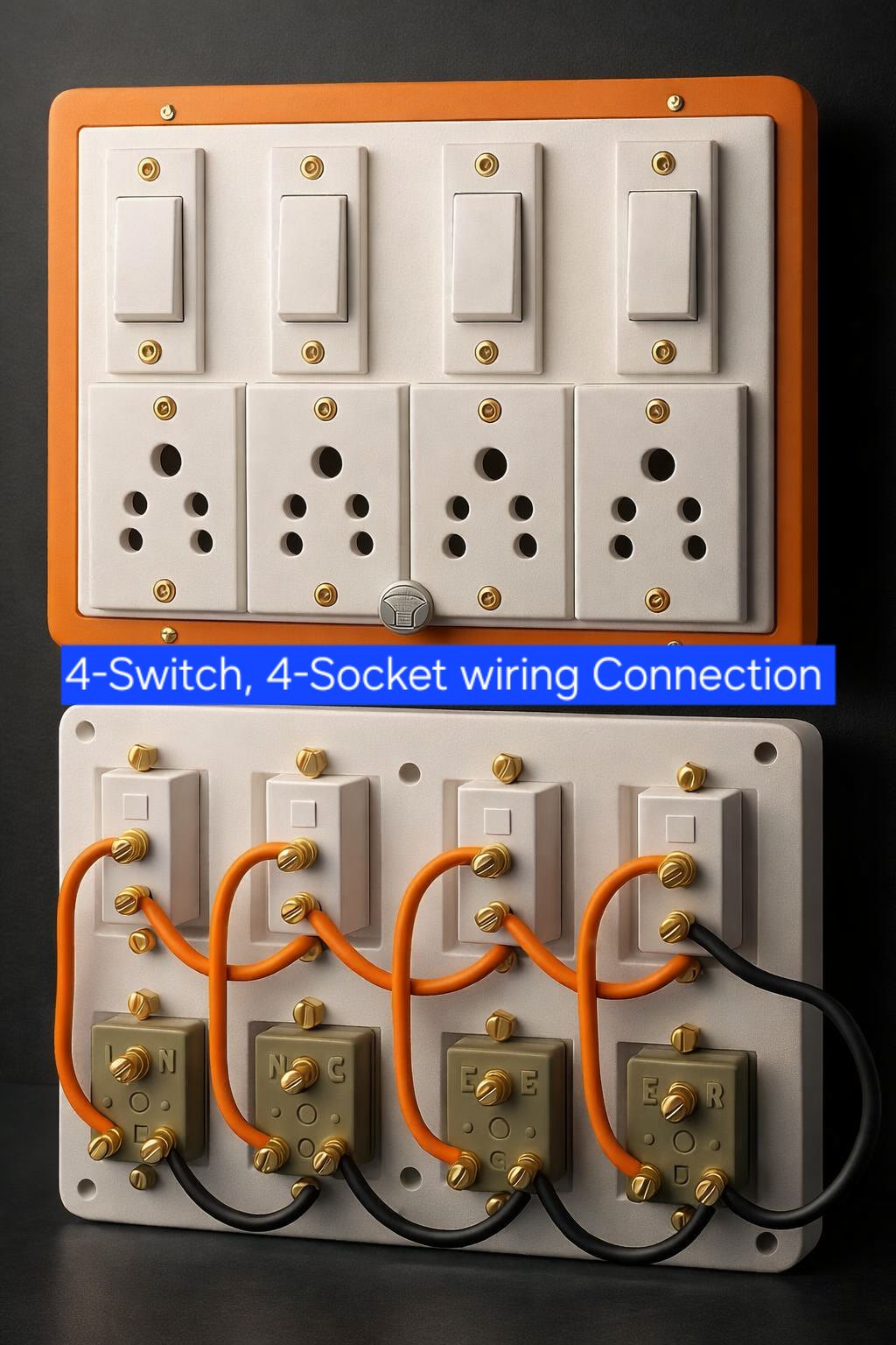 The Expert - #electrician 4-Switch, 4-Socket wiring Connection | Facebook