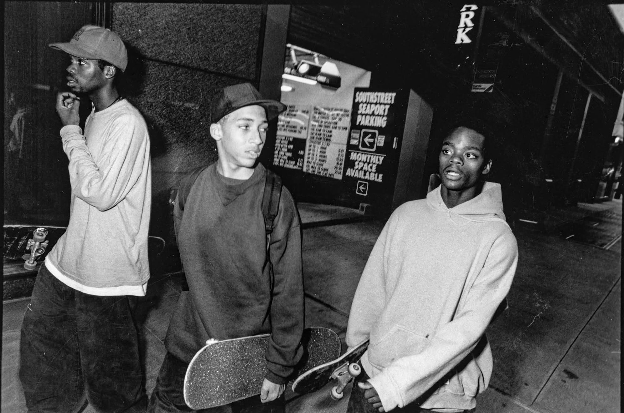 Lower - Skateboarders, Harold Hunter, Shayne Bovell, and Jeffrey 