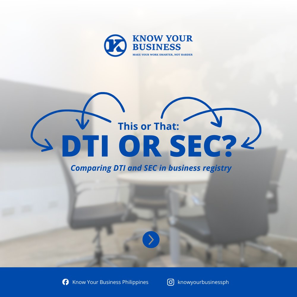DTI vs. SEC: Which... - Know Your Business Philippines | Facebook