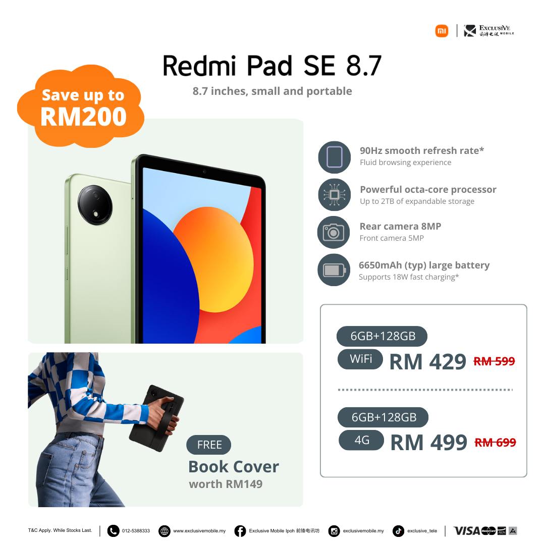 Exclusive - 🧡‼️Redmi Pad SE 8.7 are back in stock NOW. Buy it at ...