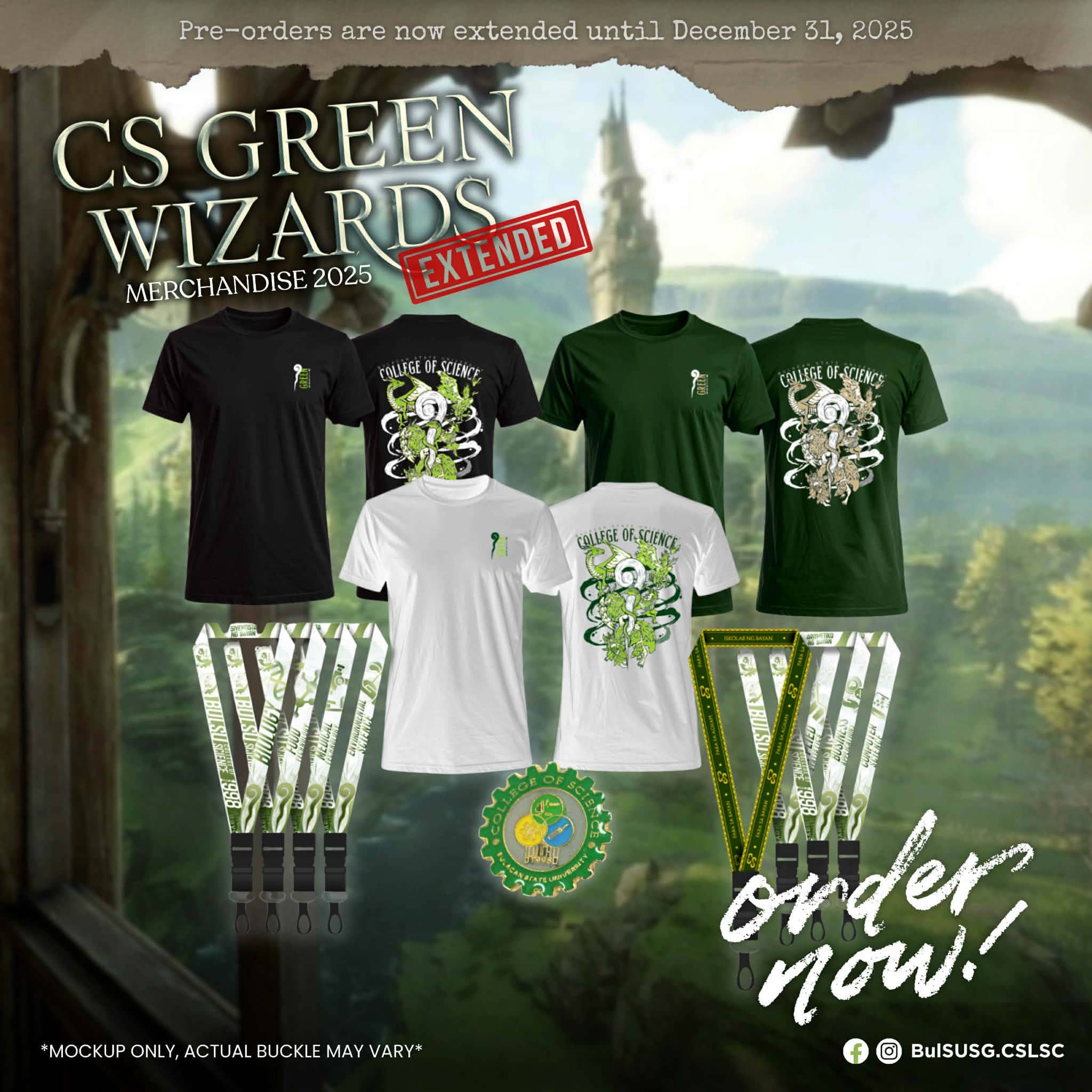 BulSU - [GREEN WIZARDS' MERCHANDISE 2025] 📣 Pre-orders are now EXTENDED ...