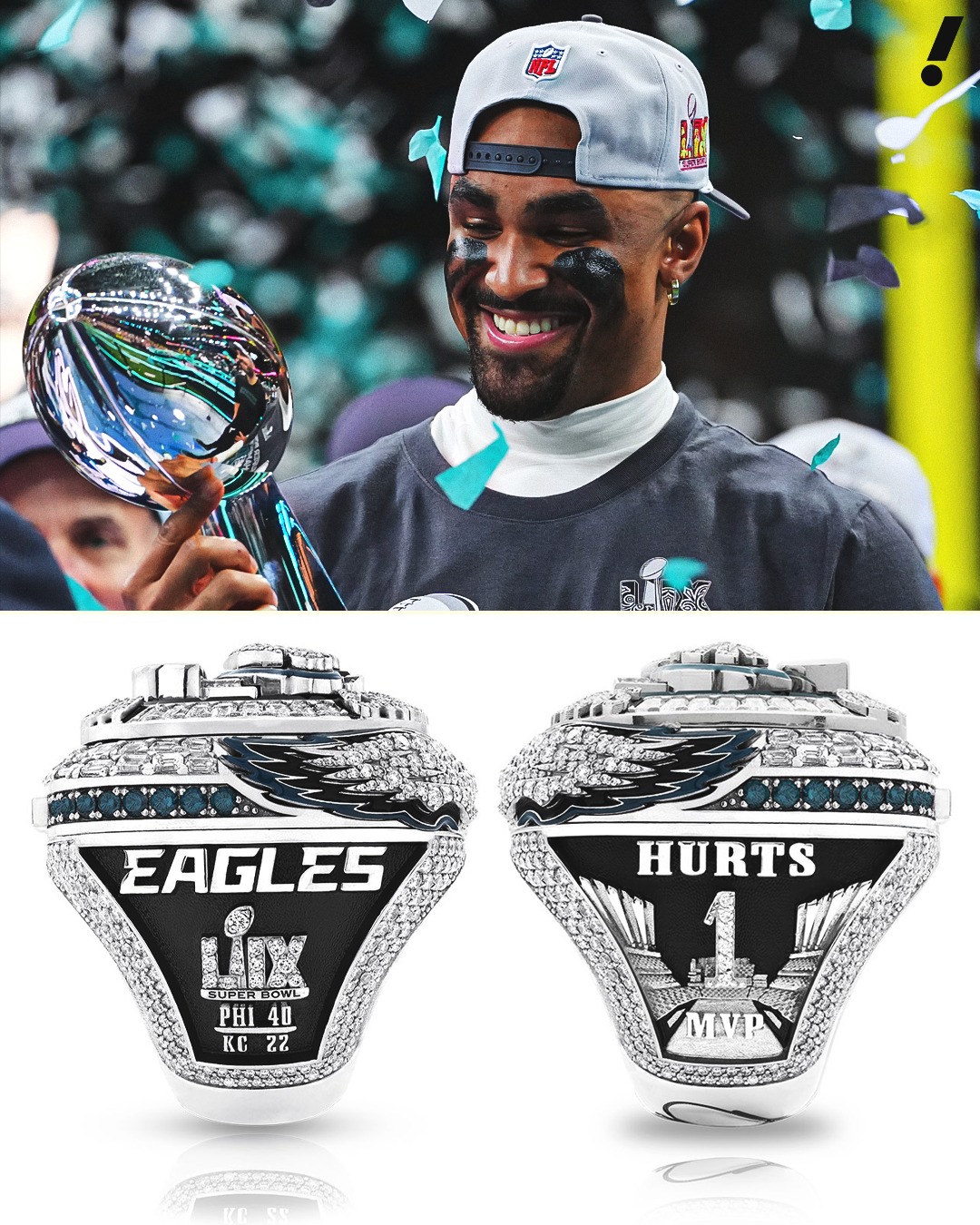 Philadelphia Eagles Super Bowl Ring With Pop-Out Wings (Pre-Sale, Ships 08/20) 6 thumbnail image