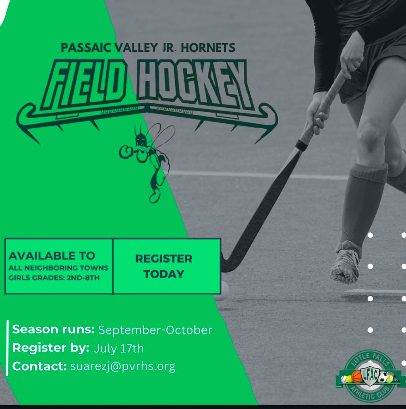 Little - PV Jr. Hornets Field Hockey The LFAC would like to introduce ...