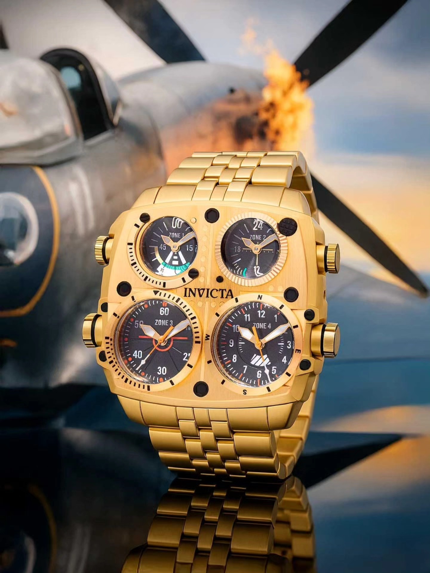 Jet-set ready the Aviator 49604 fuses world-time functionality