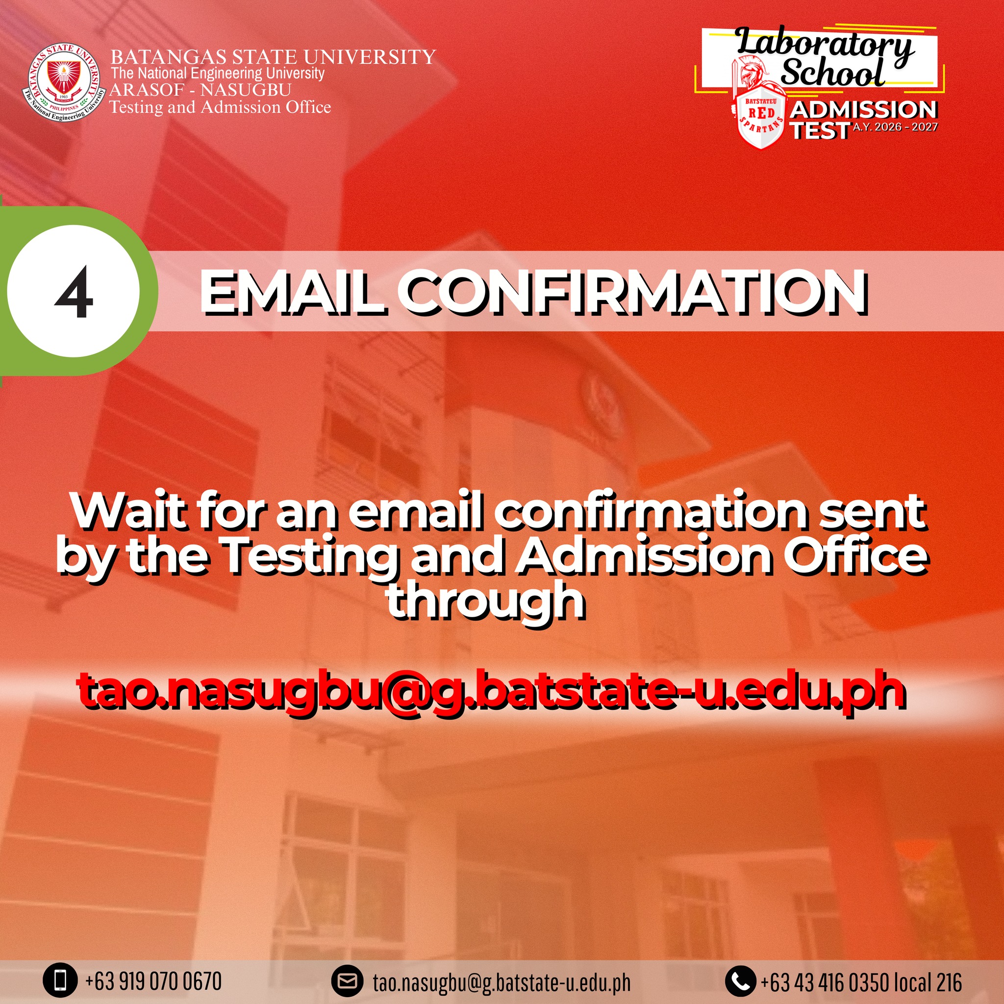 Testing and Admission Office Batstateu A R A S O F Nasugbu | Batangas City