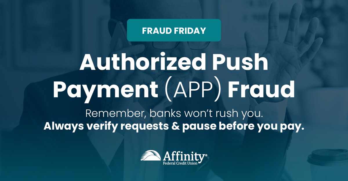 🔒 It’s Fraud Friday — know... - Affinity Federal Credit Union | Facebook