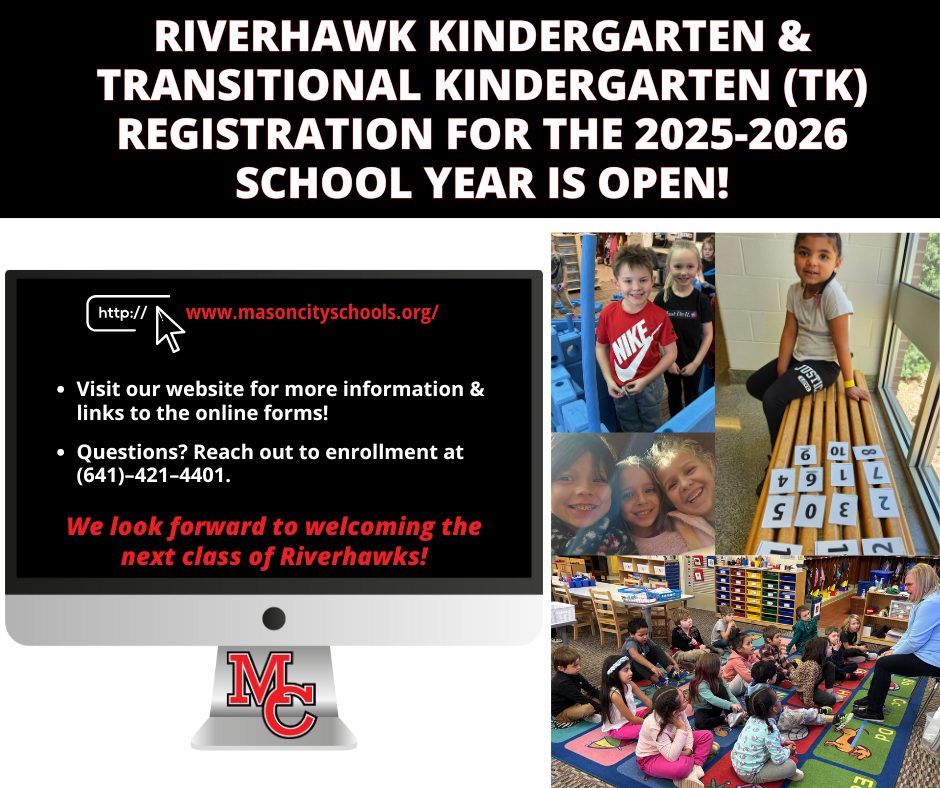 Mason - Kindergarten enrollment for the 2025-26 school year is now open ...