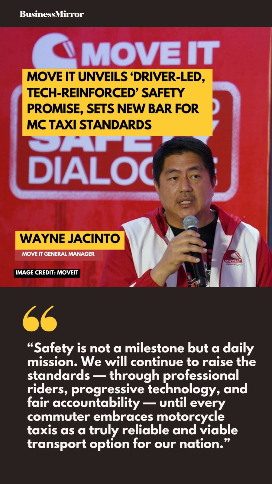 BusinessMirror - Motorcycle taxi platform MOVE IT is... | Facebook