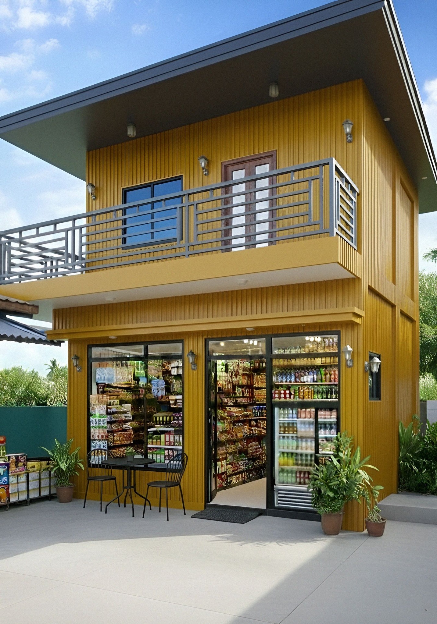 Simpleng - 2 Storey Metal Cladding house with sarisari store concept. 🏡 ...