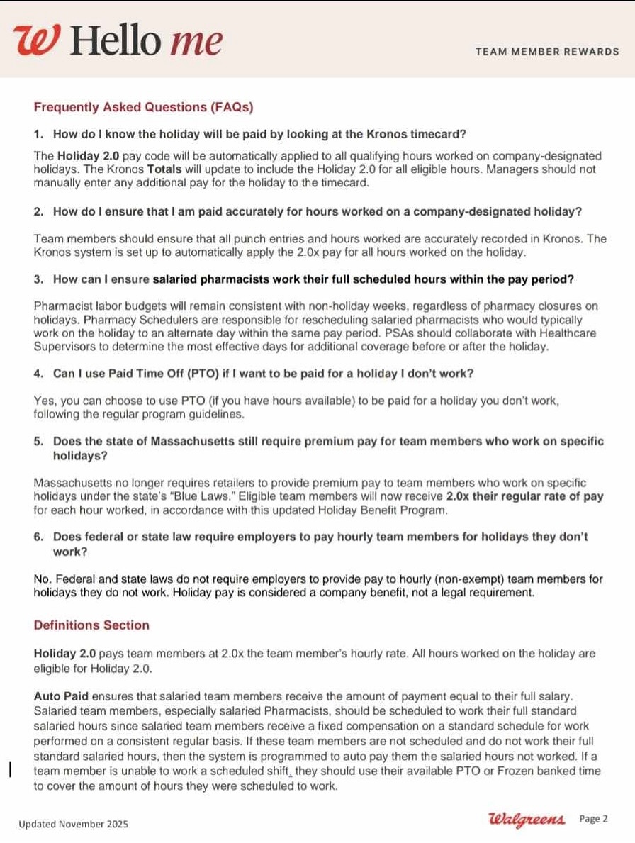 Walgreens eliminating holiday... - The Accidental Pharmacist | Facebook