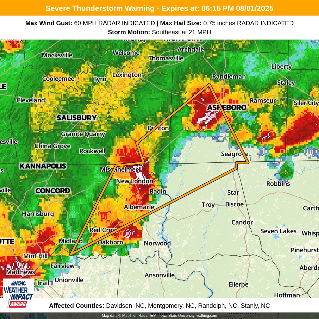 Brad - 06:05 PM 08/01/2025 | Weather Update: Severe Thunderstorm ...