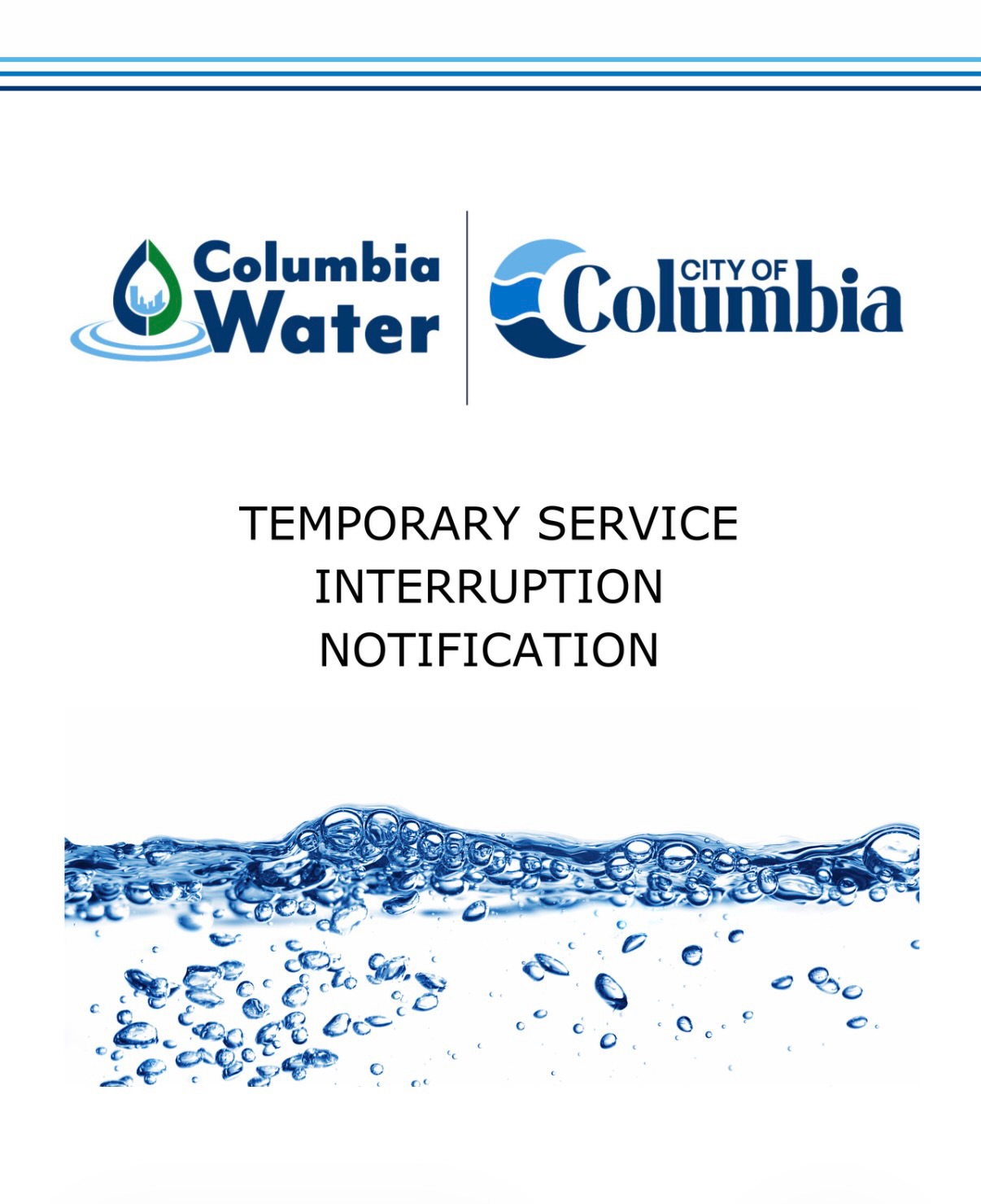 Columbia Water Temporary Service... - City of Forest Acres | Facebook