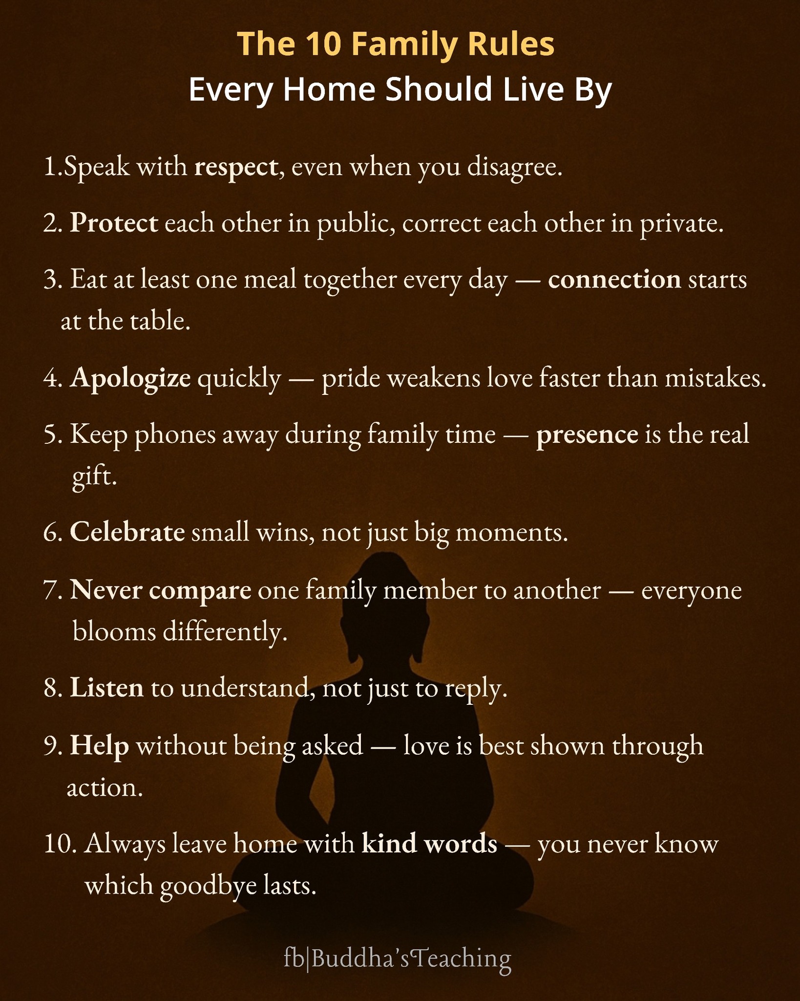 Buddha's - If every family lived by this, the world wouldn’t just be ...