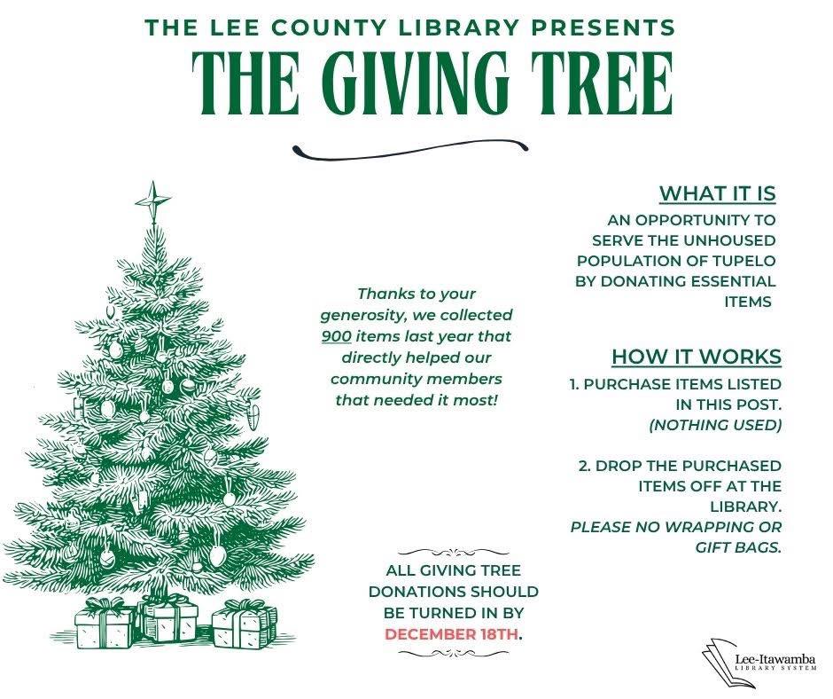 Tupelo360 - From Lee County Library: The season of giving... | Facebook