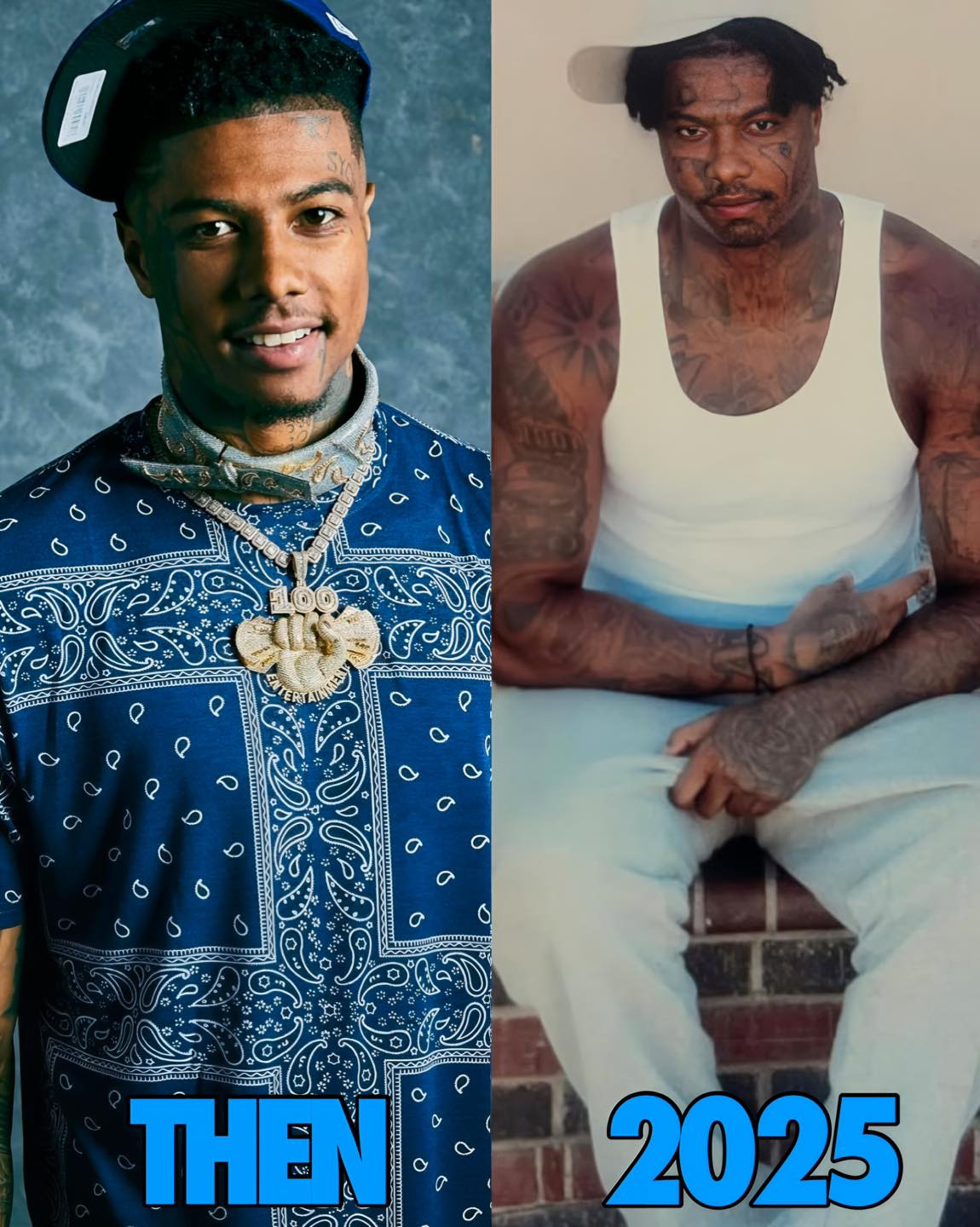 Hip - Rapper Blueface looks unrecognizable ️😳 New photos from inside pr ...