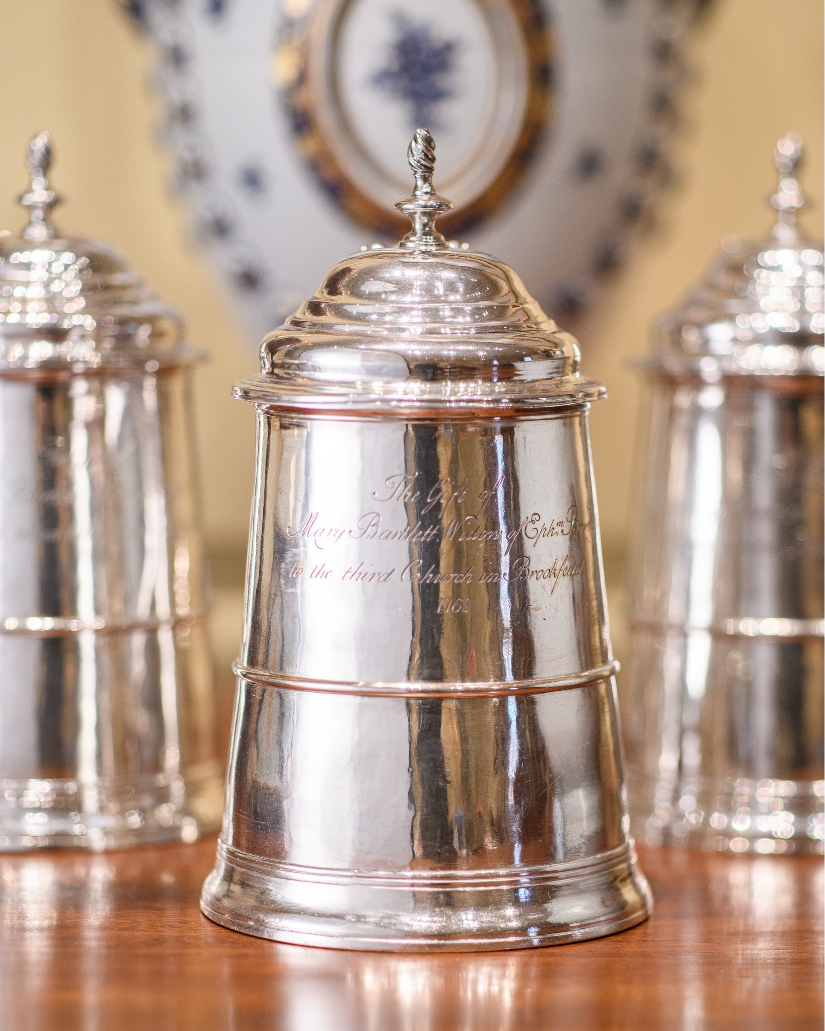 Paul Revere's colonial silver tankards at Winterthur Museum
