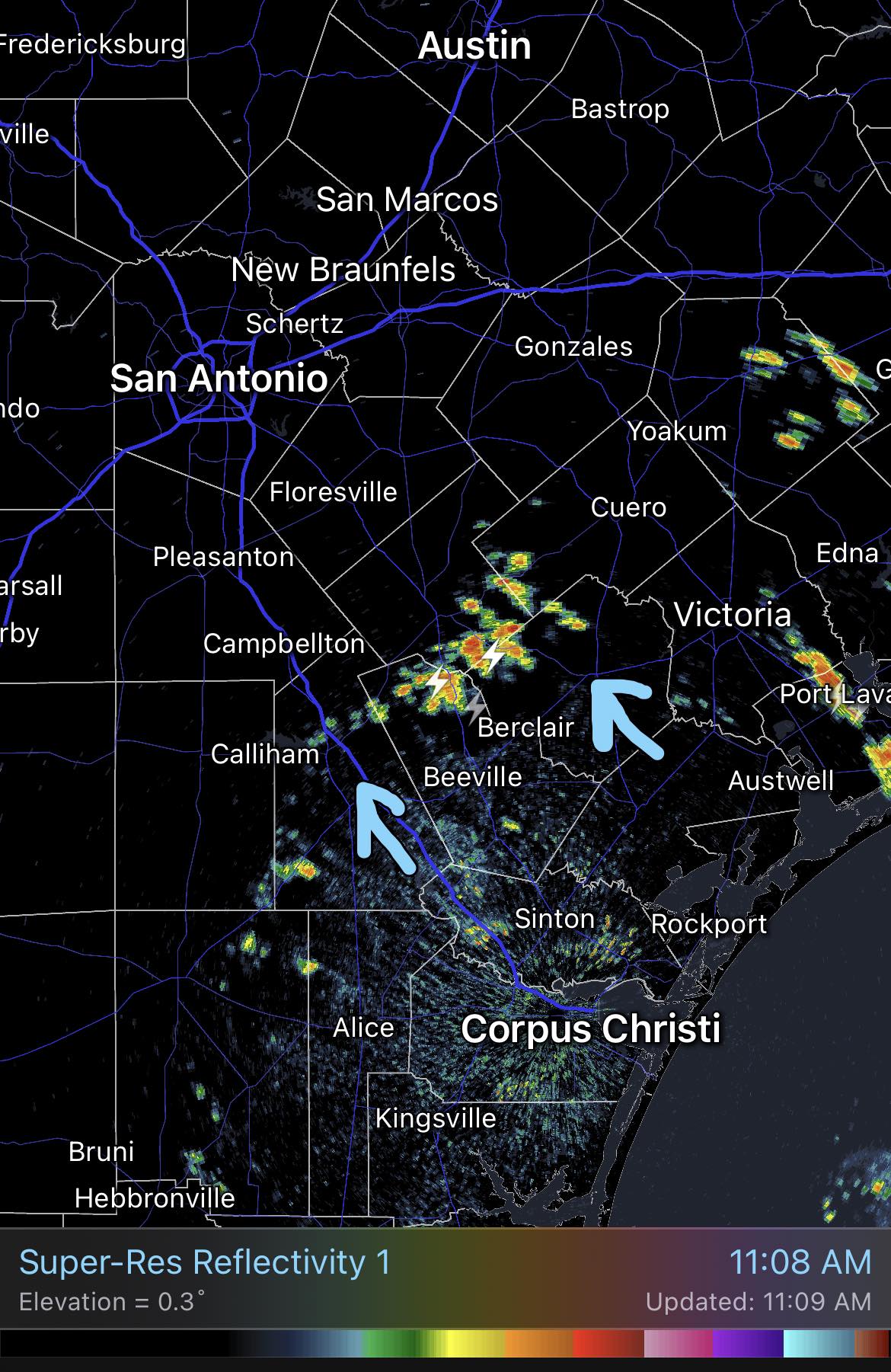 Chris - 11:10am: This is today’s isolated 20% rain chance. Fast moving ...