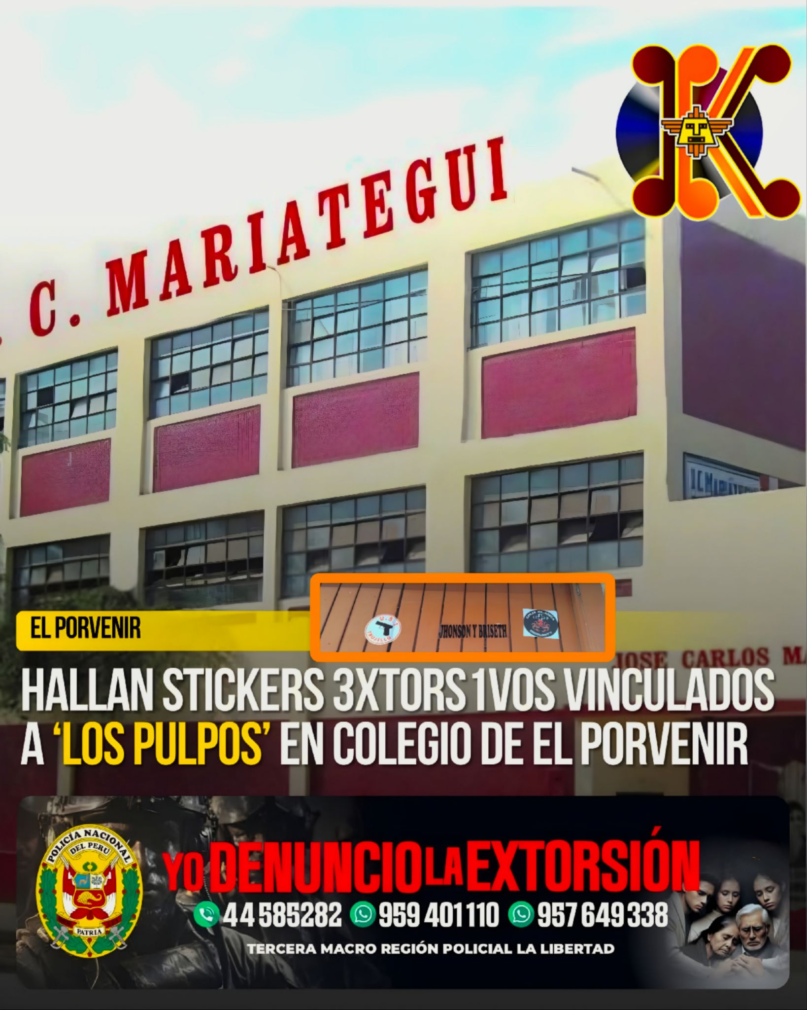 Kadena - #Trujillo #Delincuencia #Extortion Stickers de “Los Pulpos ...