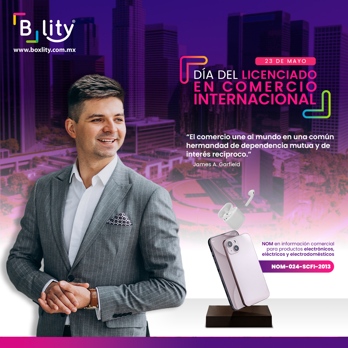 Boxlity - 🌍📦 23 de mayo – Día del Licenciado en Comercio Internacional ...