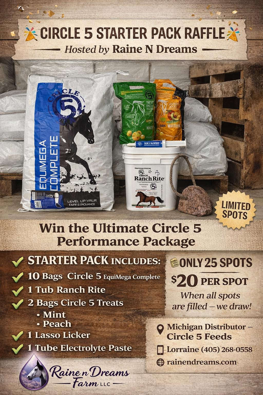 🎉 CIRCLE 5 STARTER PACK RAFFLE 🎉... - Raine N Dreams Farm LLC | Facebook