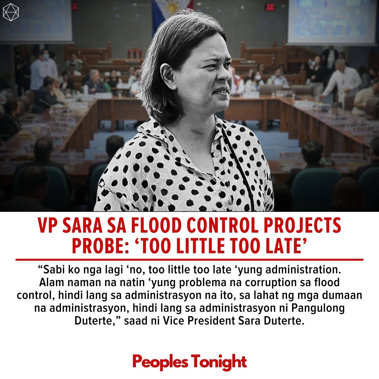 Peoples - “Too little too late” para kay Vice President Sara Duterte ...
