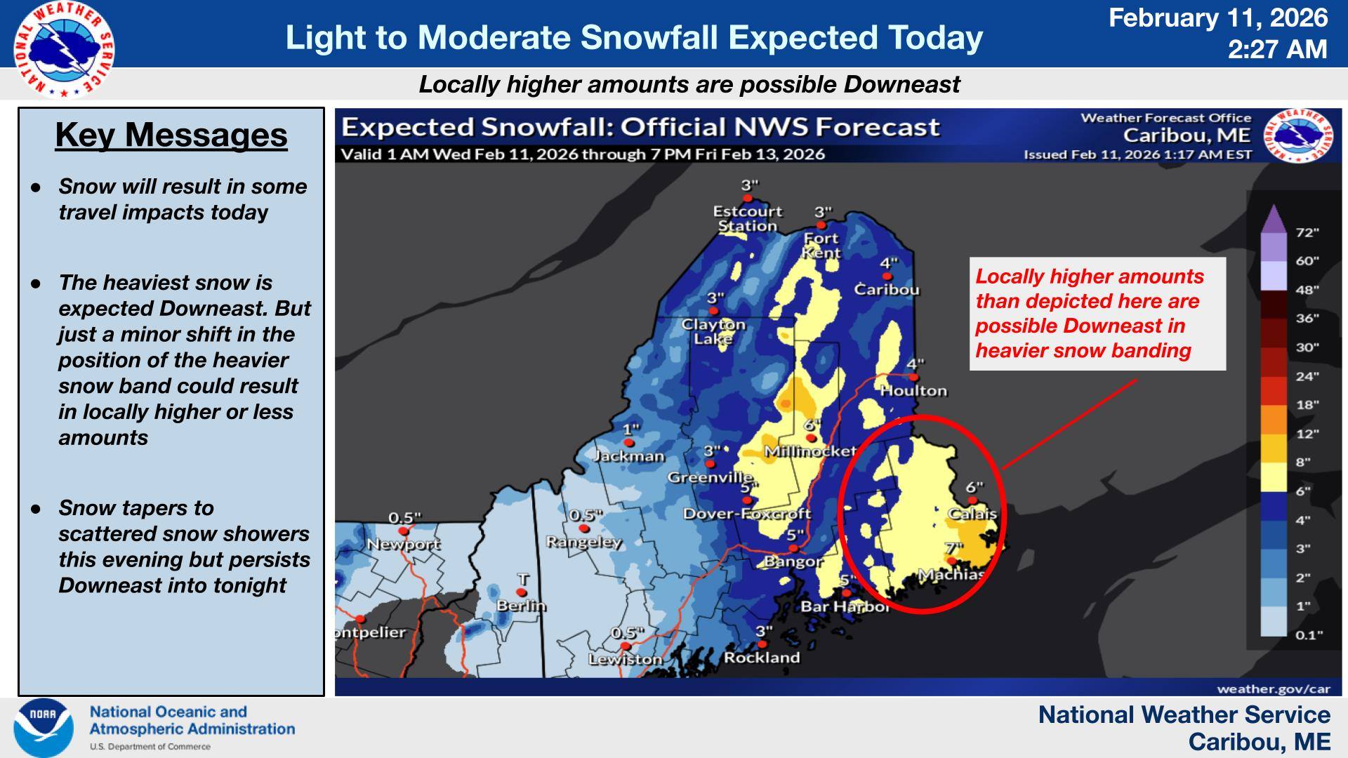 US - Good Morning, Snow is expected today. The snow is expected to be ...