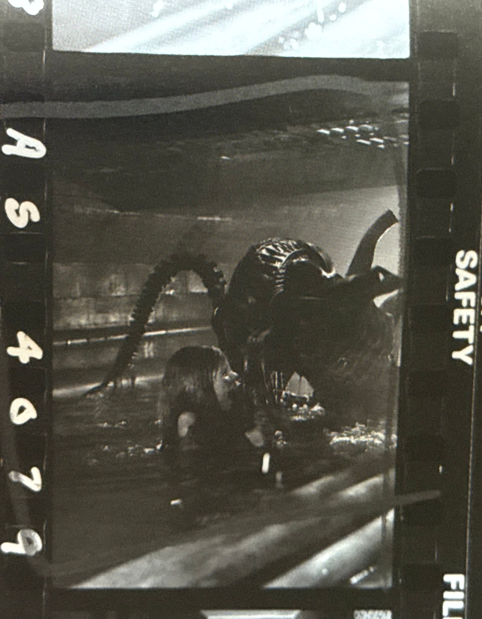 Some behind-the-scenes shots of Newt and the alien, from J.W. 