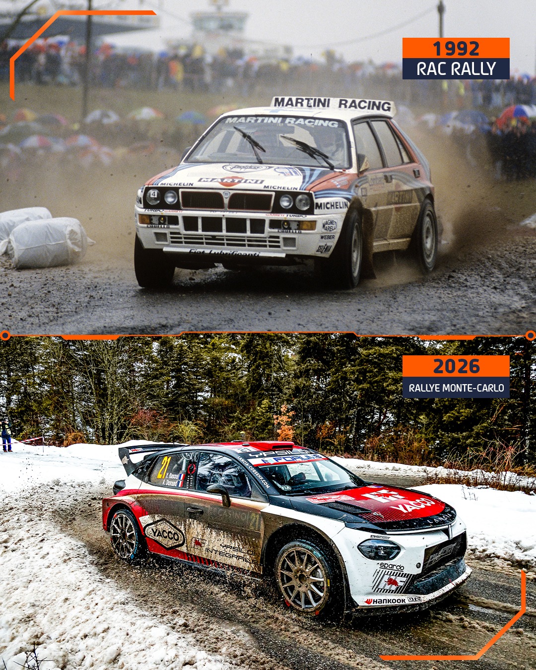 WRC - From RAC Rally 1992 to Monte-Carlo 2026. Lancia is back where it ...