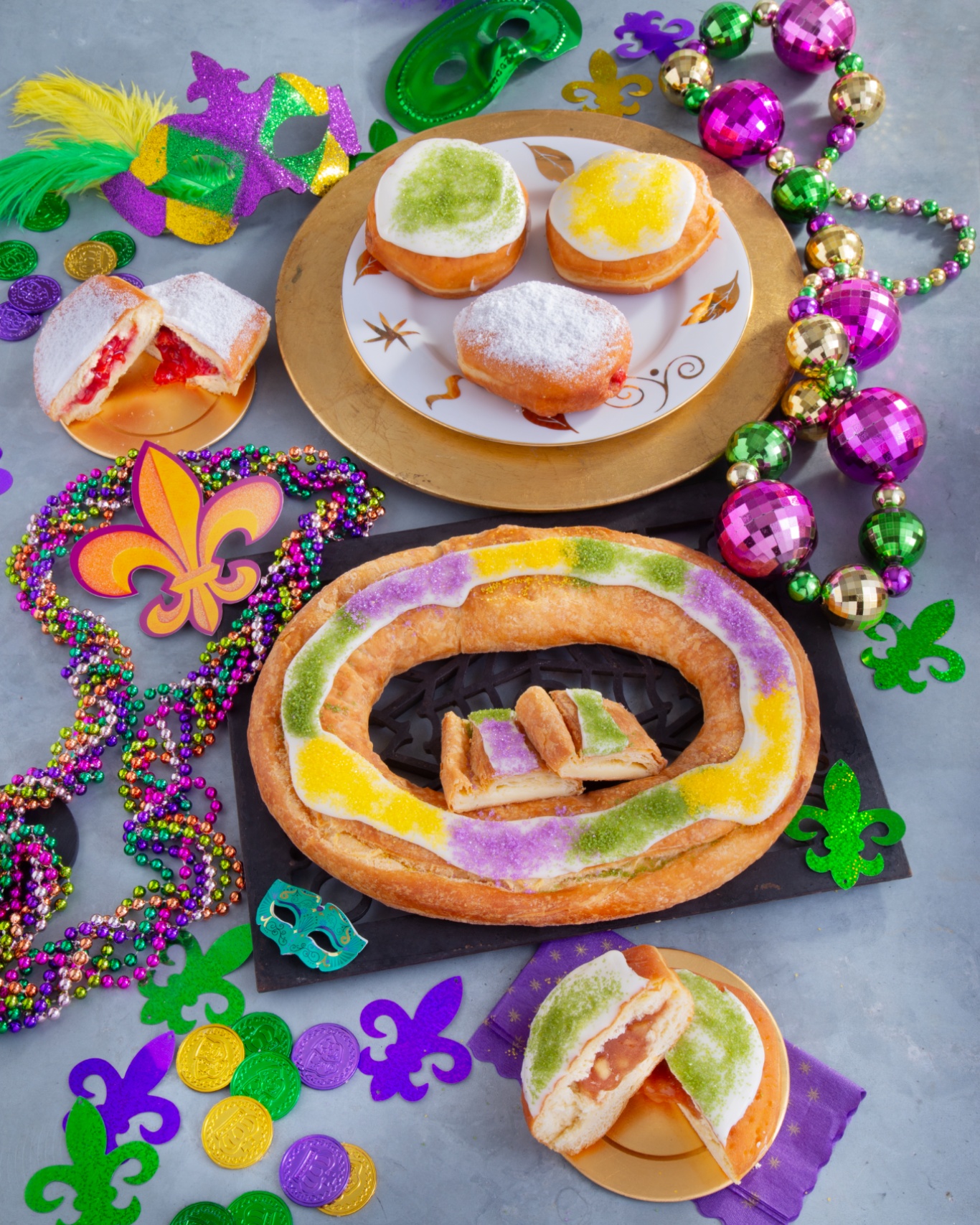 Today is Mardi Gras! ⚜️ Celebrate with O&H Danish Bakery paczki