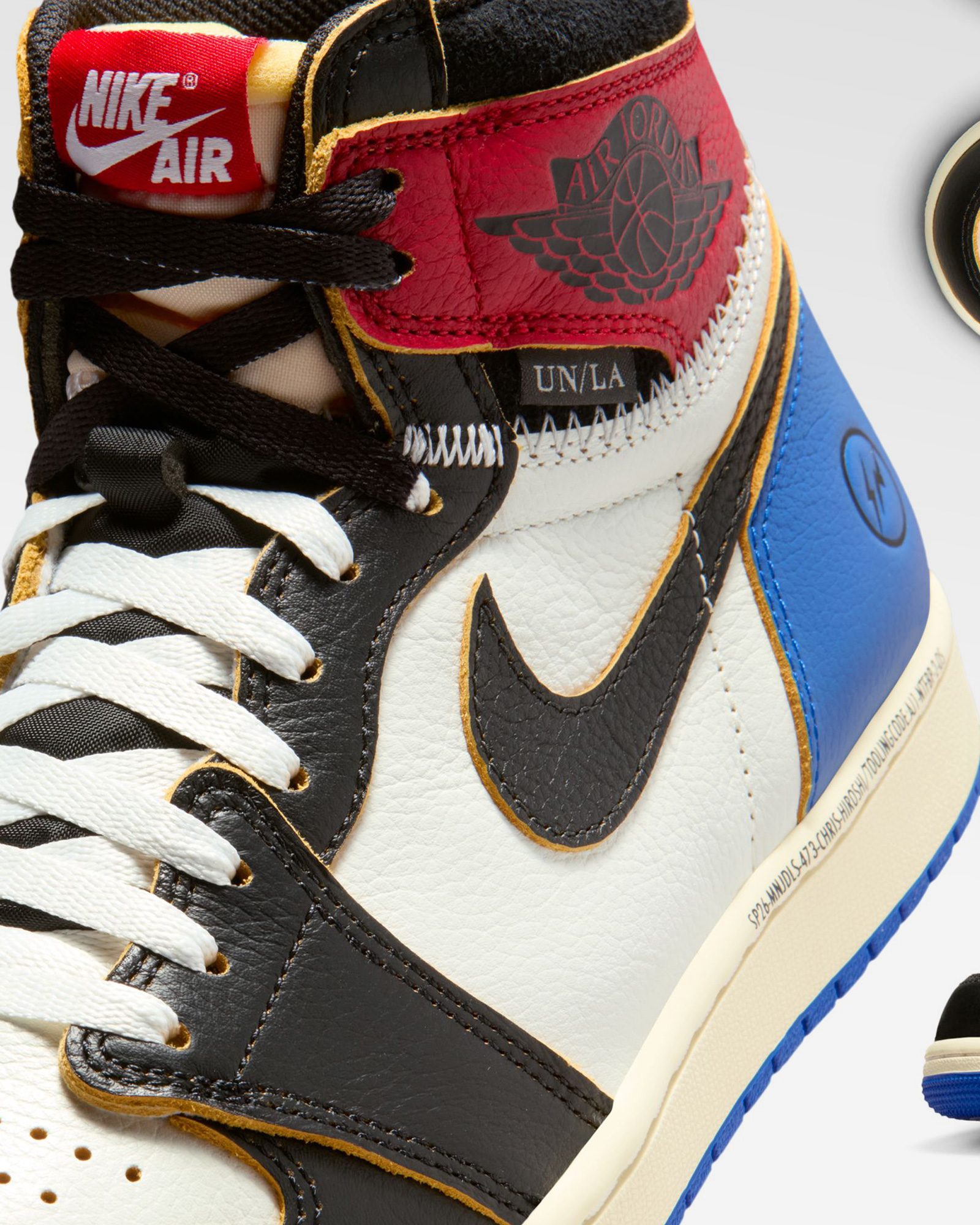 The Union x Fragment x Air Jordan 1 High OG blends Union