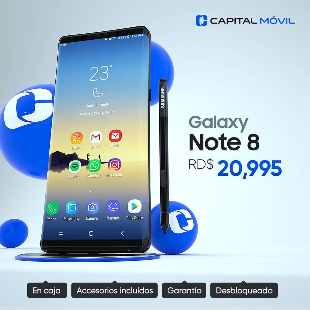 🔖 Galaxy Note 8 - RD$ 20,995 ⁣ Capital... - Capital Móvil RD | Facebook