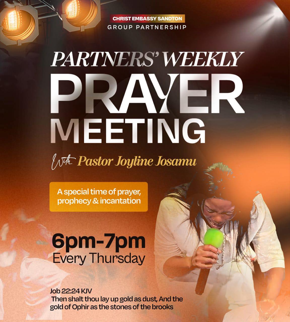 Christ - 🔥Partners Weekly Prayer Meeting with Pastor Dr. Joyline🔥 It ...