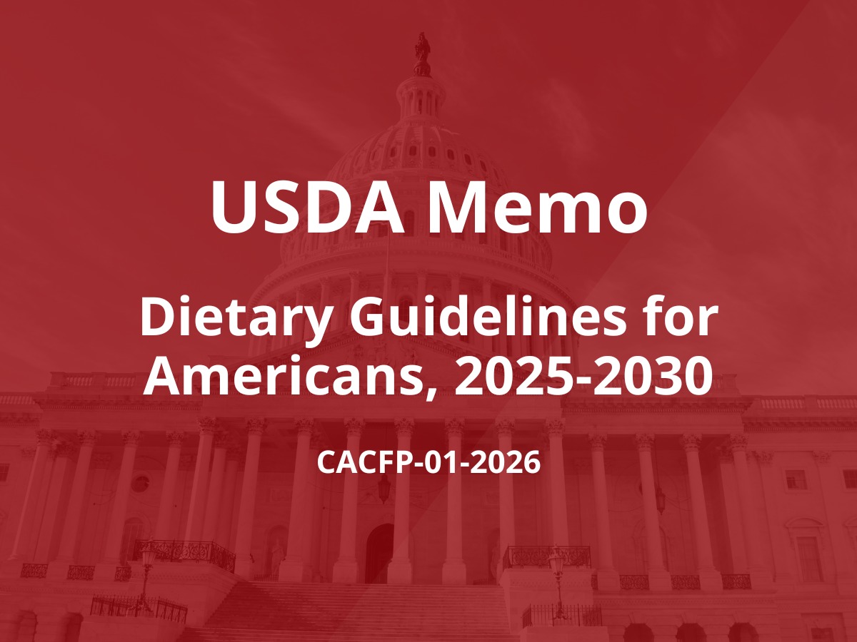 National - USDA released a memo outlining some of the key updates ...